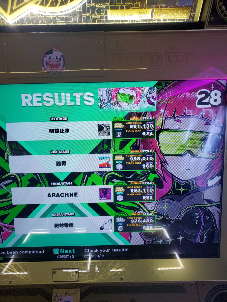 Felixor_93's tweet photo. First try all of rhe the new songs from the recently unlocked pack..

Sad that I wasn't able to play properly because there's maimai cab next to me and as you expect, their tapping sound is FUCKING LOUD that I lost my mood to git gud..

And some score fixes at the end of session https://t.co/QzqZQRRPmU