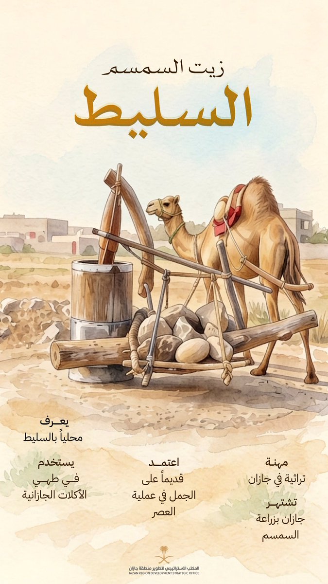 JazanSDO's tweet photo. زيت السمسم “السليط" سر نكهة الأكلات الشعبية في جازان.

#المكتب_الاستراتيجي_لتطوير_جازان https://t.co/alMIb7Hs8d