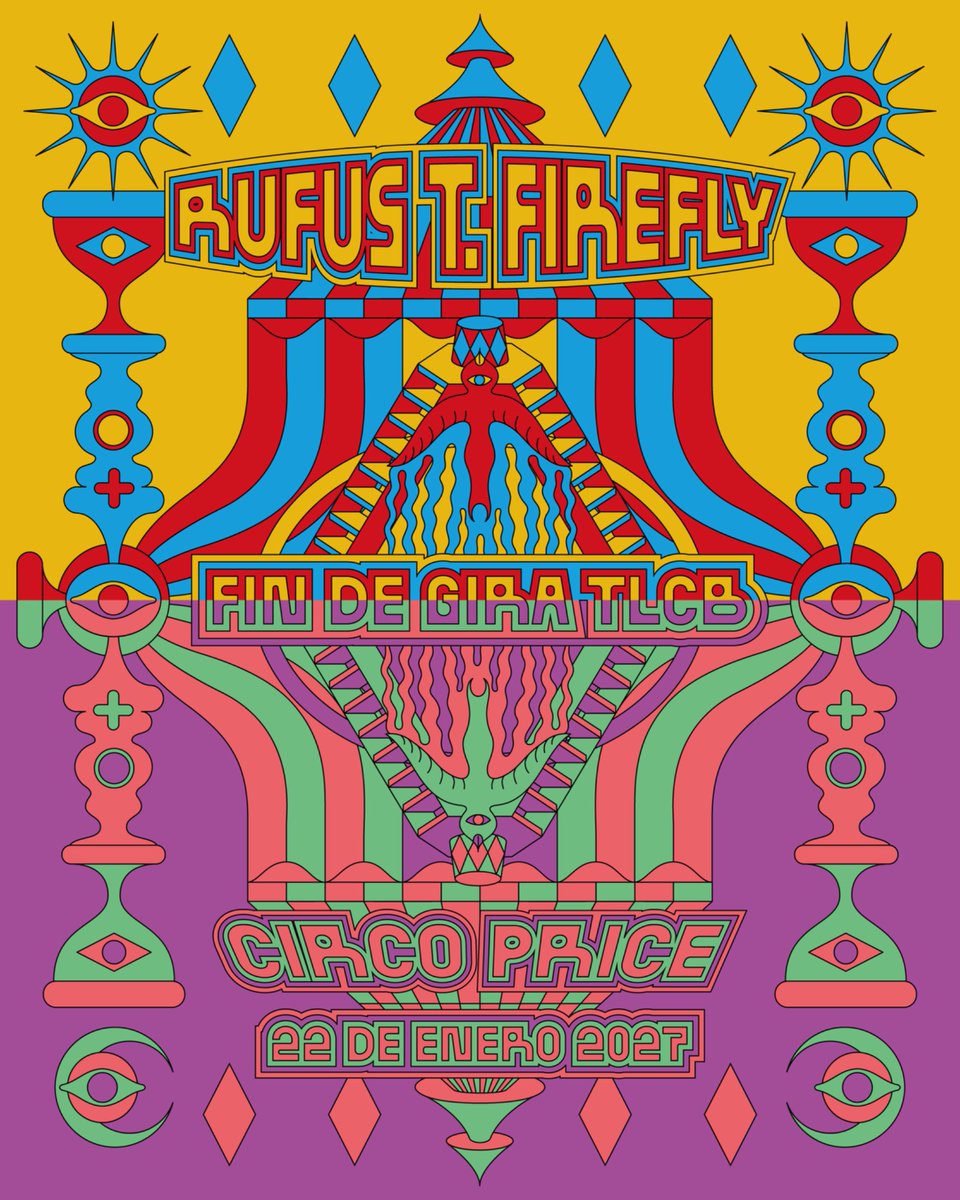 _RufusTFirefly_'s tweet photo. 22 de enero de 2027. Fin de gira de Todas las cosas buenas ✨✨✨
Entradas este jueves a las 12 de la mañana en @Inverfest https://t.co/3LUXP5704n