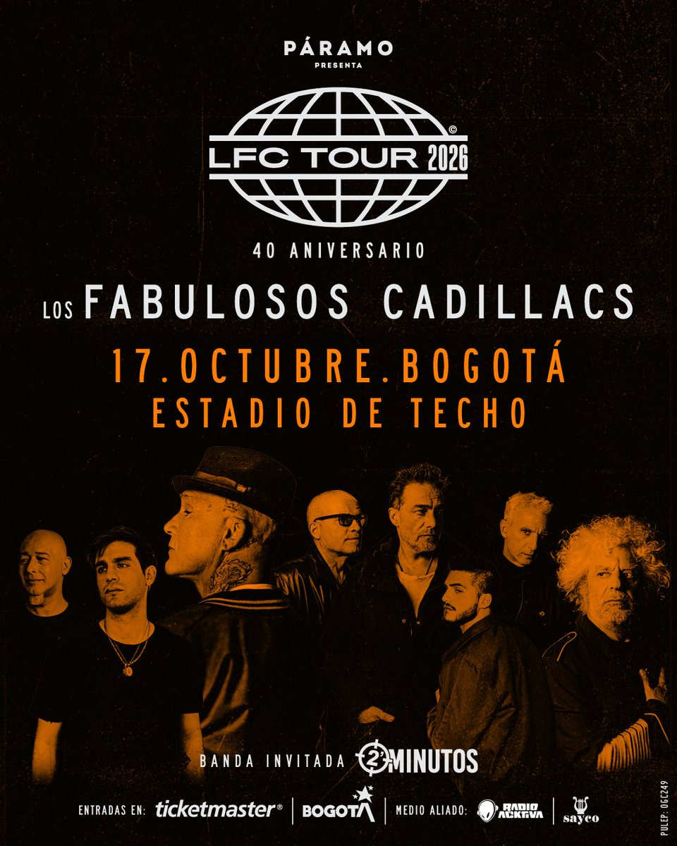 lfcoficial's tweet photo. #ElLeonDelRitmo regresa a Bogotá! 🇨🇴🔊🔊

🗓️ 17 de octubre - Estadio de Techo 
🥁Banda invitada: @los2minutos 
🎫 Consigue tus entradas a través de https://t.co/ibWy8LfAsT desde el jueves 2/7 a las 10hs (hora colombiana). https://t.co/zuUCza0DuZ