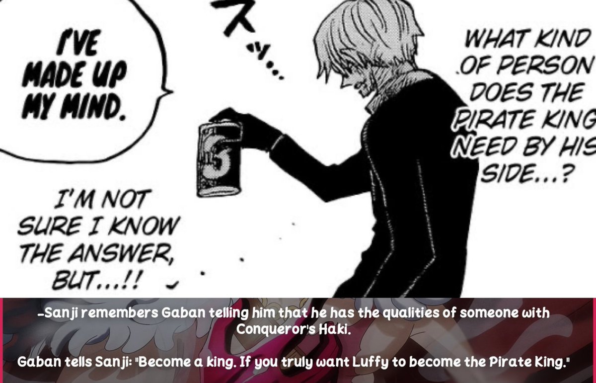 LuffyVL_56's tweet photo. #ONEPIECE1187
Sanji : What kind of person does the pirate king need by his side…?
Gaban : You must be a King to make Luffy the King of pirates🥶

Sanji peaked , Oda peaked and One Piece peaked https://t.co/fX3g7NrRzj