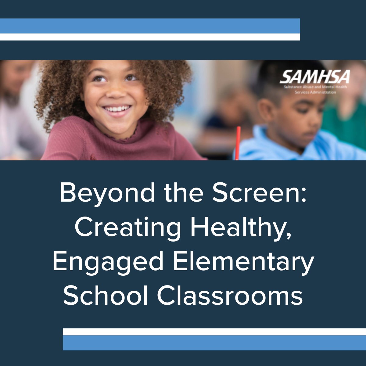 samhsagov's tweet photo. Technology plays a large role in many children’s lives, offering new ways to learn, explore, and create. Learn how elementary schools can encourage balanced, intentional use of screen-based media by students: https://t.co/zIHATHwQAh #SocialMediaDay https://t.co/lOEzUH4exw