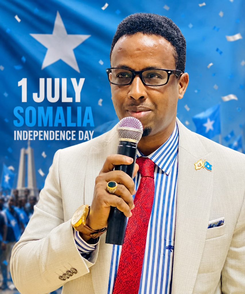 JegAdan's tweet photo. HAMBALYO 1da LUULIYO.

Waxaan dhammaan umadda Soomaaliyeed Hawada u marinayaa  hambalyada  munaasabadda 1-da Luulyo oo ku asteysan maalinta xornimada, israaca, midnimada iyo madaxbanaanida Jamhuuriyadda Soomaaliya.

Waxaan ilaah waydiisanaynaa sanadkaan sanadkiisa Caafimaad, hormar, iyo dowladeena oo xoog leh .