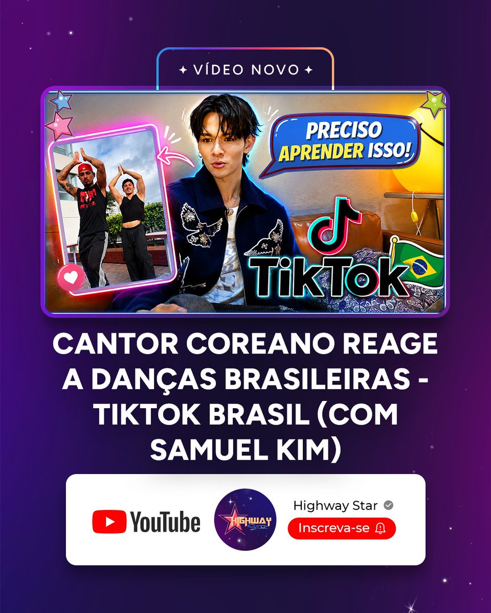 followhwstar's tweet photo. Hoje é dia de ver o cantor Samuel Kim reagindo a danças brasileiras no tiktok. 
Teve um pouco de tudo e você não perder. 

Confira no nosso canal https://t.co/7xPSgNI5t4 https://t.co/l1VCmRIPIS