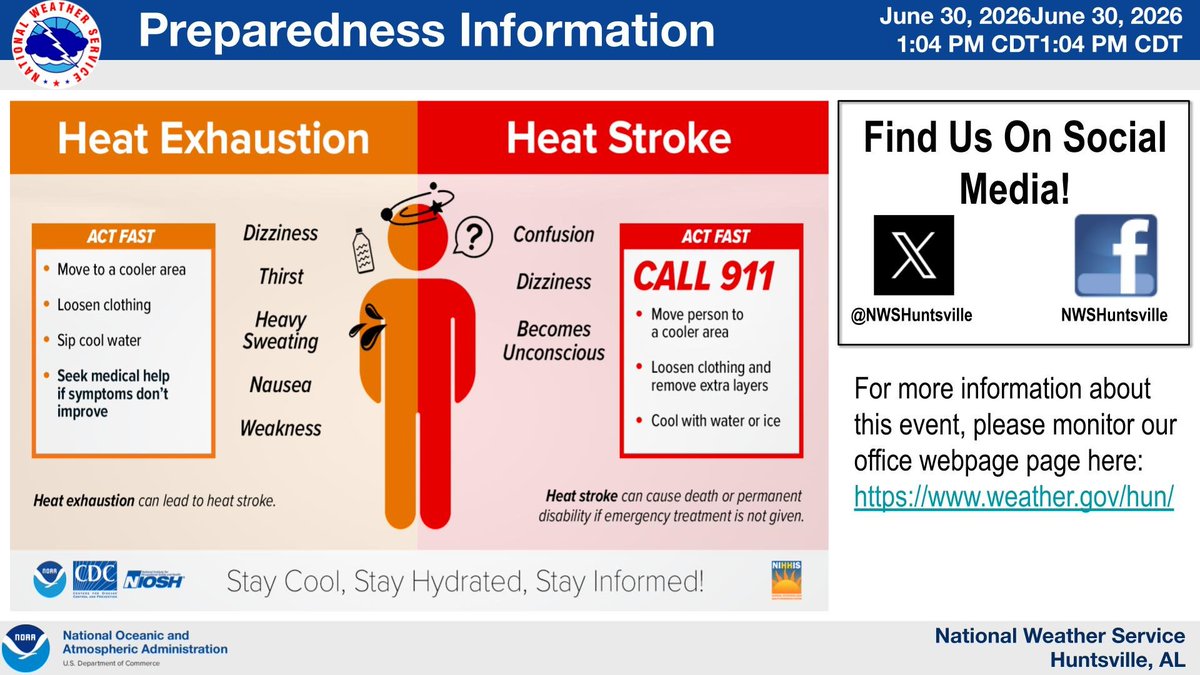 An Extreme Heat Warning is in Effect today through Wednesday at 7 