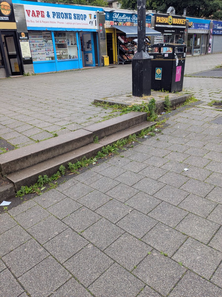 rob_milky's tweet photo. Stumbled across two dangerous sets of steps on Kennedy Path in Glasgow with ZERO high-vis edging (see files 1000048863.jpg &amp; 1000048865.jpg). The concrete edges blend right into the ground—a complete invisible fall trap for blind and partially https://t.co/VU0uET19ER