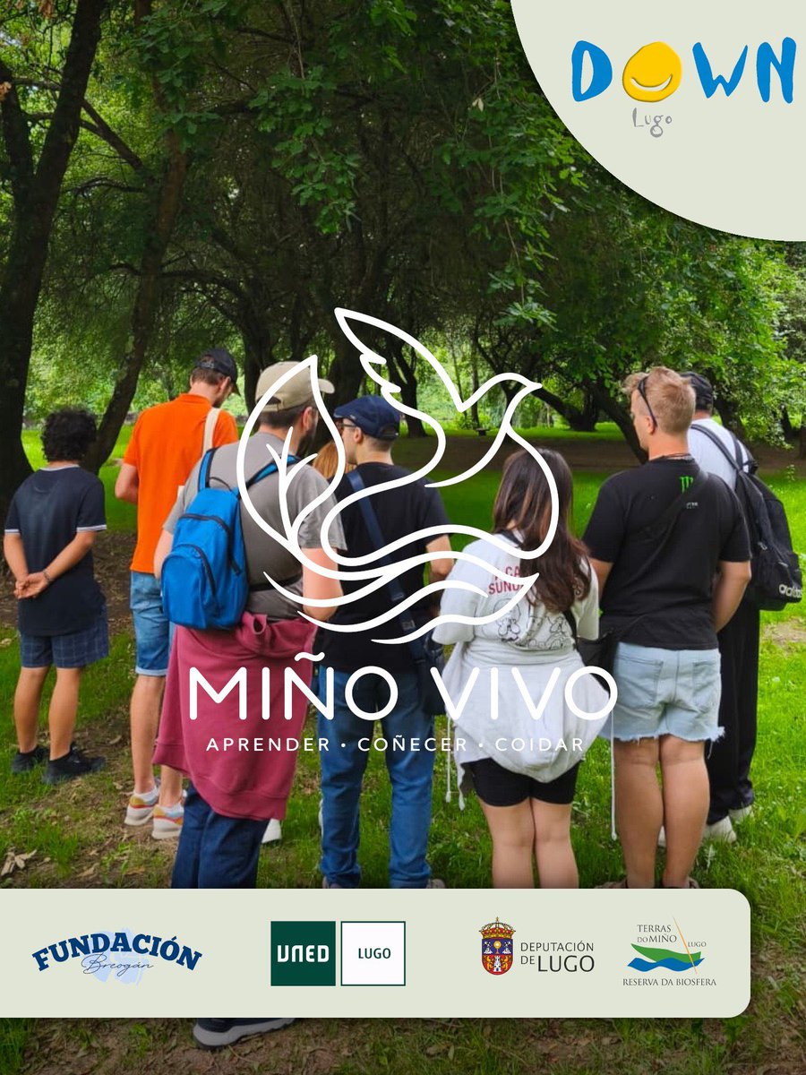 Fund_Breogan's tweet photo. 🦋 Usuarios de Down Lugo participaron nunha nova actividade de “Miño Vivo” na Reserva da Biosfera Terras do Miño.

Unha xornada de observación da biodiversidade e conexión coa natureza guiada por Alejandro Rodríguez, da Oficina Verde da @UNEDLugo.

https://t.co/j6deEH9COz https://t.co/ixbfeoGeiY