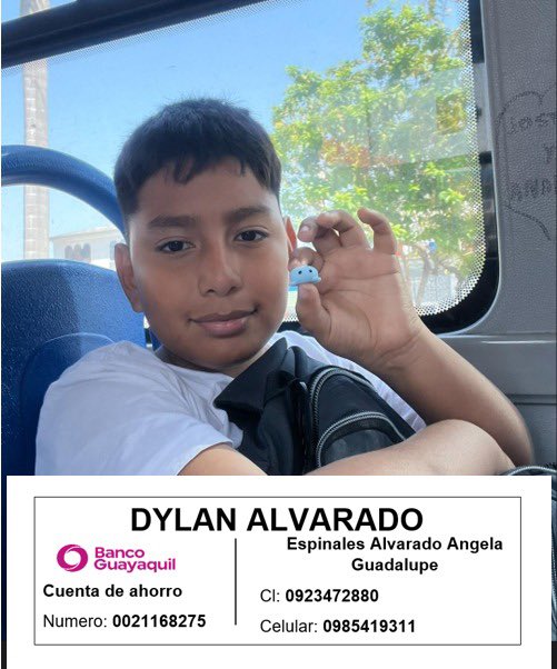 mcdc_mcdc's tweet photo. Amigos, él es Dylan (12 años #nefroblastoma) Fue su cumpleaños. No tuvo fiesta ni regalos. No pidió nada "xq ve q todos sus amigos PIDEN MEDICINAS Q NO HAY EN HOSPITAL" #Gye
Hablé con mamá y él sueña con zapatos deportivos negro/gris 38
Sus únicos👞son escolares
☎️0985419311 https://t.co/MuE4fNFRwT