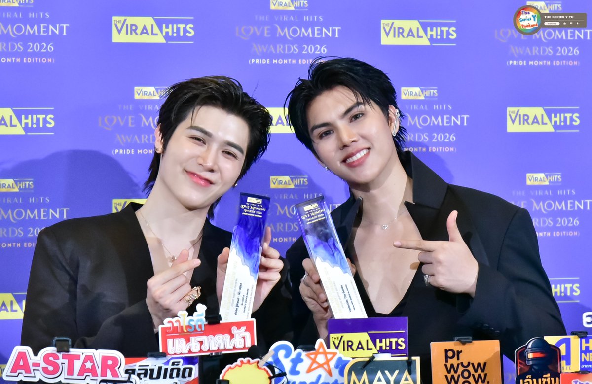 theseriesy_th's tweet photo. บรรยากาศสัมภาษณ์ “ฟอร์ด - พีท” ในงานประกาศรางวัล "The Viral Hits Love Moment Awards 2026"

FORTPEAT X VIRALHITS
#LoveMomentAwards2026xMeMindY
#LoveMomentAwards2026xFortPeat 
#FortPeat
#TheViralHits #TheViralHitsLoveMomentAwards2026
#LoveMomentAwards2026
#TheViralHitsLineUp2026 https://t.co/u5Bm7d4djK