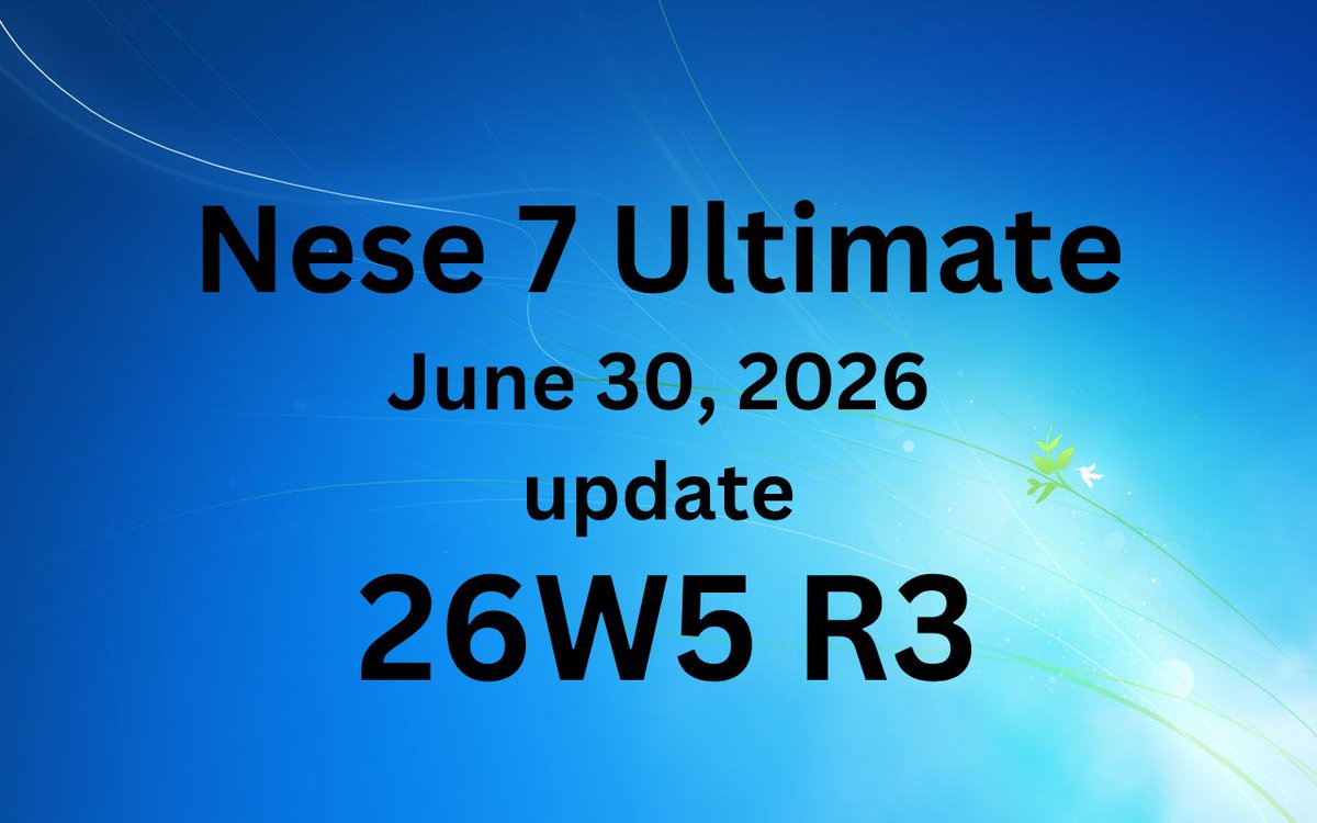NeseOSIsrael's tweet photo. Happy birthday NeseOS 🎂
We released a Patch Tuesday for special NeseOS's 3 year anniversary for Nese 7 Ultimate, version 26W5 R3.

Download now: https://t.co/kgs0zgJLpz 1/2

#NeseOS #Microsoft #Windows #microsoftcopilot ! https://t.co/vpxMExyNzW