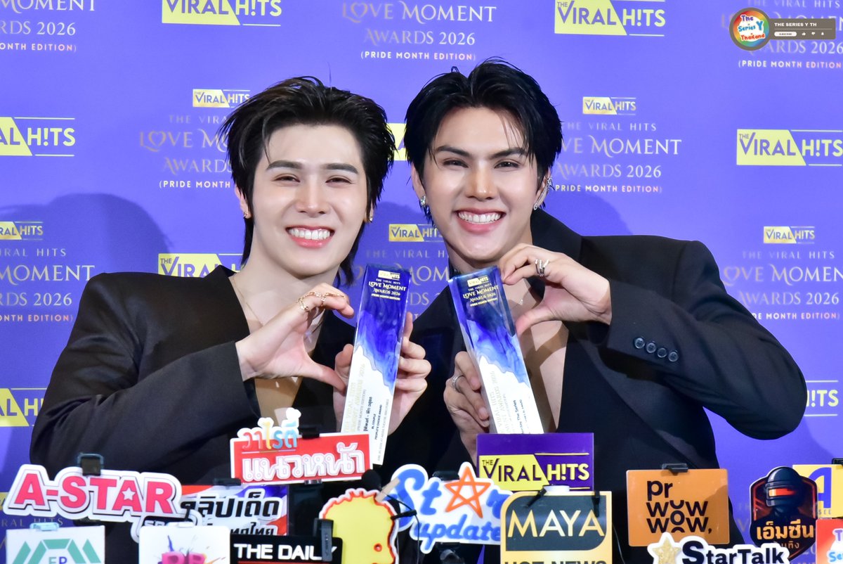 theseriesy_th's tweet photo. บรรยากาศสัมภาษณ์ “ฟอร์ด - พีท” ในงานประกาศรางวัล "The Viral Hits Love Moment Awards 2026"

FORTPEAT X VIRALHITS
#LoveMomentAwards2026xMeMindY
#LoveMomentAwards2026xFortPeat 
#FortPeat
#TheViralHits #TheViralHitsLoveMomentAwards2026
#LoveMomentAwards2026
#TheViralHitsLineUp2026 https://t.co/u5Bm7d4djK