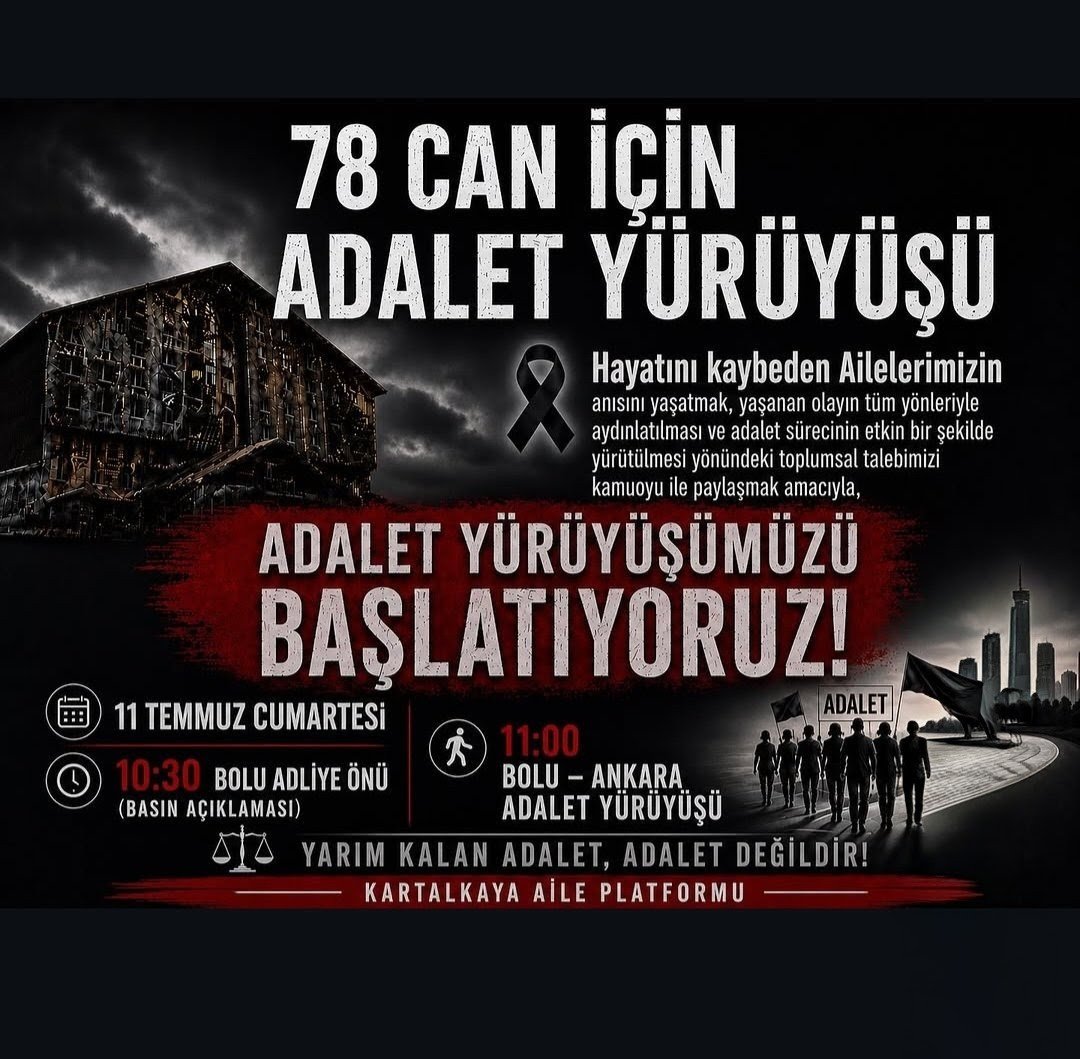 Adaletpesindea's tweet photo. Tek bir mücadele, tek bir adalet talebi aslında!
​Deprem, sel, yangın, maden ve daha niceleri... Acılarımız da, adalet arayışımız da ortak.
​Bir tarafta sevdiklerini kaybedenlerin onurlu mücadelesi, diğer tarafta bu katliamlara göz yuman, sebep olan sorumlular! Adaletin terazisi yıllar geçtikçe yanlış tartıyor...
​Bizler, depremde sevdiklerini kaybeden Adalet Peşinde Aileleri olarak bu haklı mücadelenin sonuna kadar yanındayız!
​Sen hangi taraftasın?
​Unutma,
Susma,
Geleceğin için örgütlen!
#kartalkayaaileleriyalnızyürümeyecek
#bendevarım

@baskacanimizyok