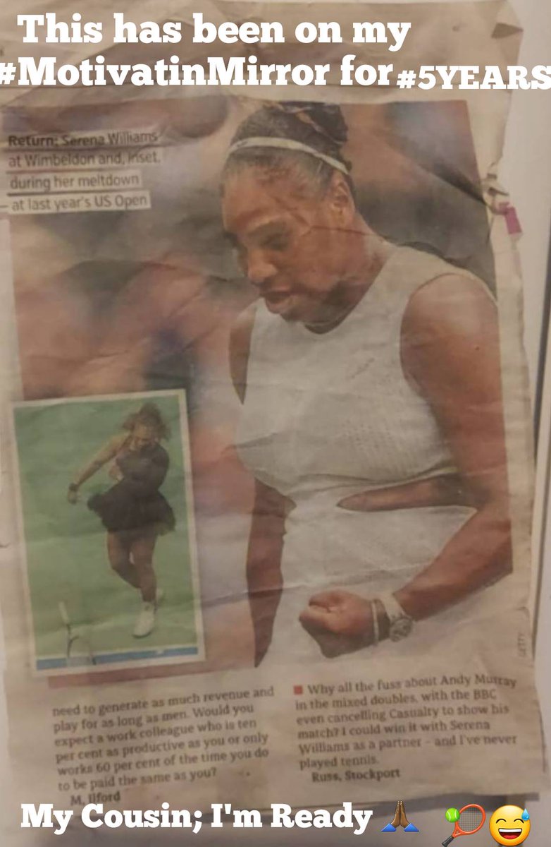 InTheChatTime's tweet photo. .@BBCSport @SoftandGentleUK  @NetballSL @SuperNetball
@ANZPremiership  @CoachLisaA @CliveJonespr  @Jasmin81259024 @SkySportsTennis @TheTennisLetter Well I want you to know on my #MotivationMirror is this 👇🏾My Cousin. HELLO #SW19 I'm #SW23🤩 Are U Ready? #BornReady 🍓🍨🍹 https://t.co/crZ4Rsb8Zq
