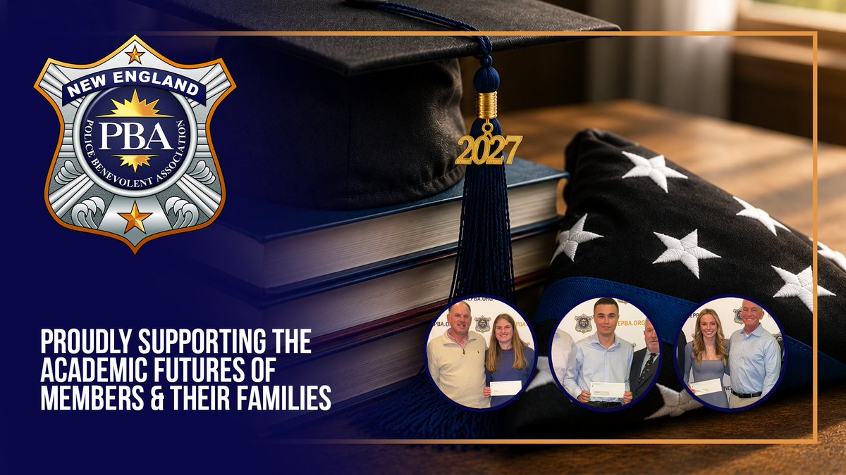 NEPBAINC's tweet photo. The New England Police Benevolent Association is proud to invest in the future of our members and their families.

Applications are now being accepted for the 2026–2027 NEPBA Scholarship Program. Members whose children will be pursuing higher education during the upcoming academic year, we encourage you to apply.

➡️Download the scholarship applications here: https://t.co/oXXAecty7Q

Have questions or need assistance?
Contact your NEPBA Representative or email contact@nepba.org for more information.

We look forward to recognizing the next generation of students and helping them achieve their educational goals.