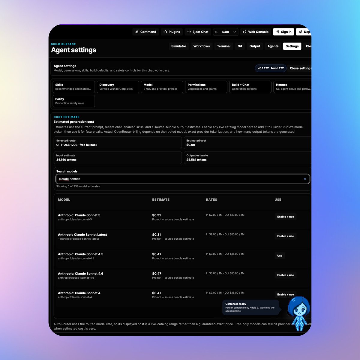 wundercorp's tweet photo. Claude Sonnet 5 by AnthropicAI is now available on BuilderStudio IDE.

Hit CMD + R and you should see the new latest model!

#anthropic #claude #sonnet5 #agentic #ide https://t.co/e1DUjiMs3v