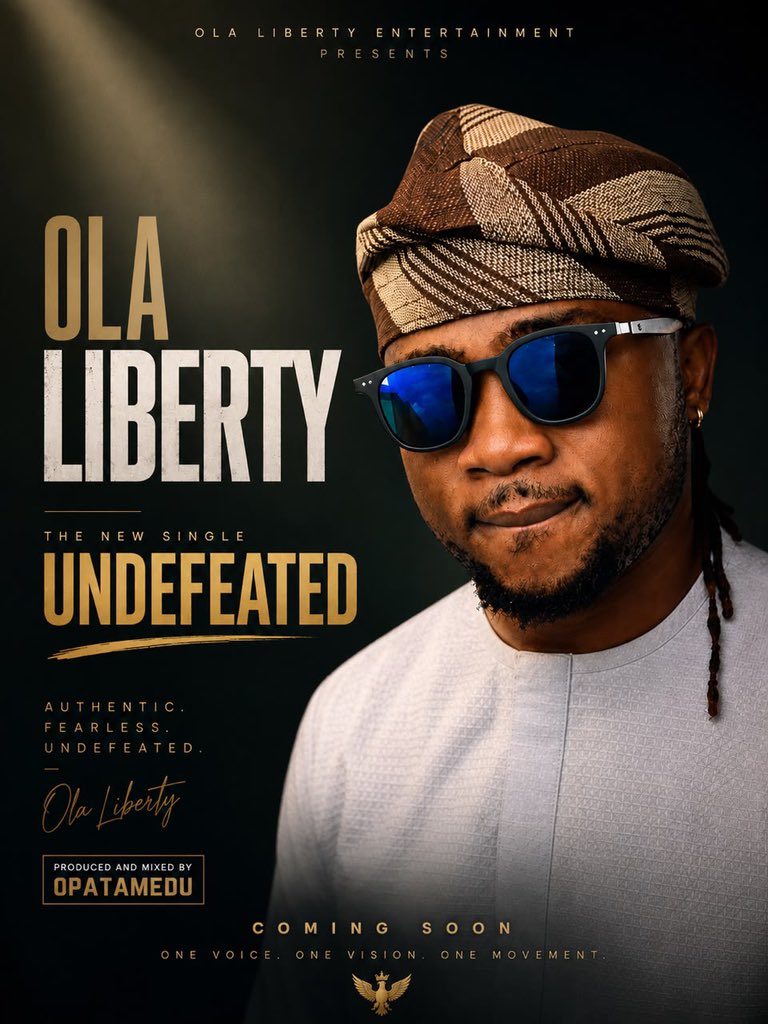 SegunKilani's tweet photo. Ola Liberty Declares “Undefeated” — A New Anthem of Resilience Set for Release https://t.co/e7zCvx8V5J @olaliberty12 https://t.co/bjqq9nVp8P