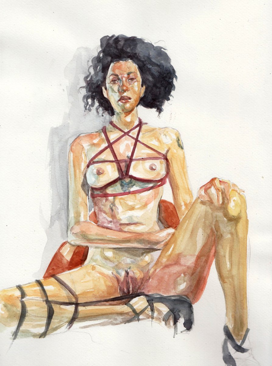 UnDibujante_0's tweet photo. GM
2-hours pose and painting watercolor.
Model: Joha
Watercolor on paper
#Watercolor #Art #NudeArt #figurativePaintings #commissonopen https://t.co/TnXqdROwsi