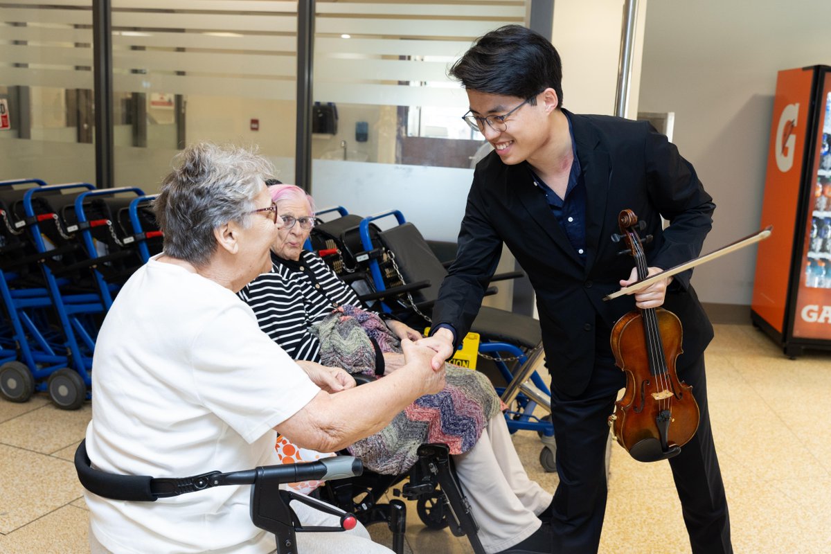 UnityHealthTO's tweet photo. June is Seniors Month in Ontario. Throughout the month, Unity Health is bringing live classical music to older adults creating moments of connection, comfort and joy through music. 🎻🎶 https://t.co/kLaet5khRg