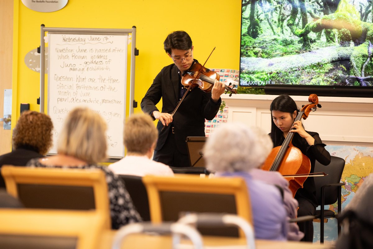UnityHealthTO's tweet photo. June is Seniors Month in Ontario. Throughout the month, Unity Health is bringing live classical music to older adults creating moments of connection, comfort and joy through music. 🎻🎶 https://t.co/kLaet5khRg