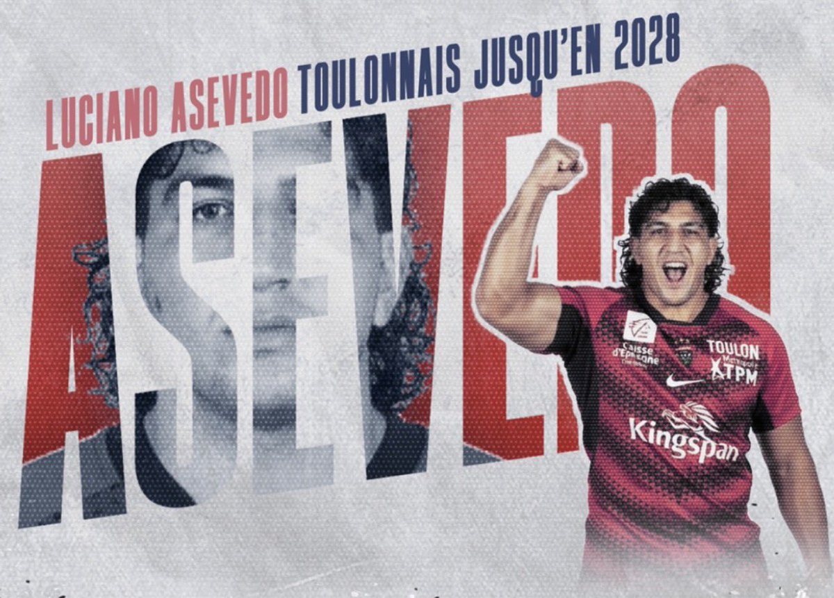 rugbeat_'s tweet photo. 🟠 LUCIANO ASEVEDO es nuevo JUGADOR DE TOULON 🇫🇷

👉🏻 A la espera del primer XV del año de Los Pumas 🇦🇷, el segunda línea mendocino es nuevo refuerzo del club francés.

▶️ Compartirá equipo con Tomás Albornoz y Juan Ignacio Brex. https://t.co/KiCLlf4f1T