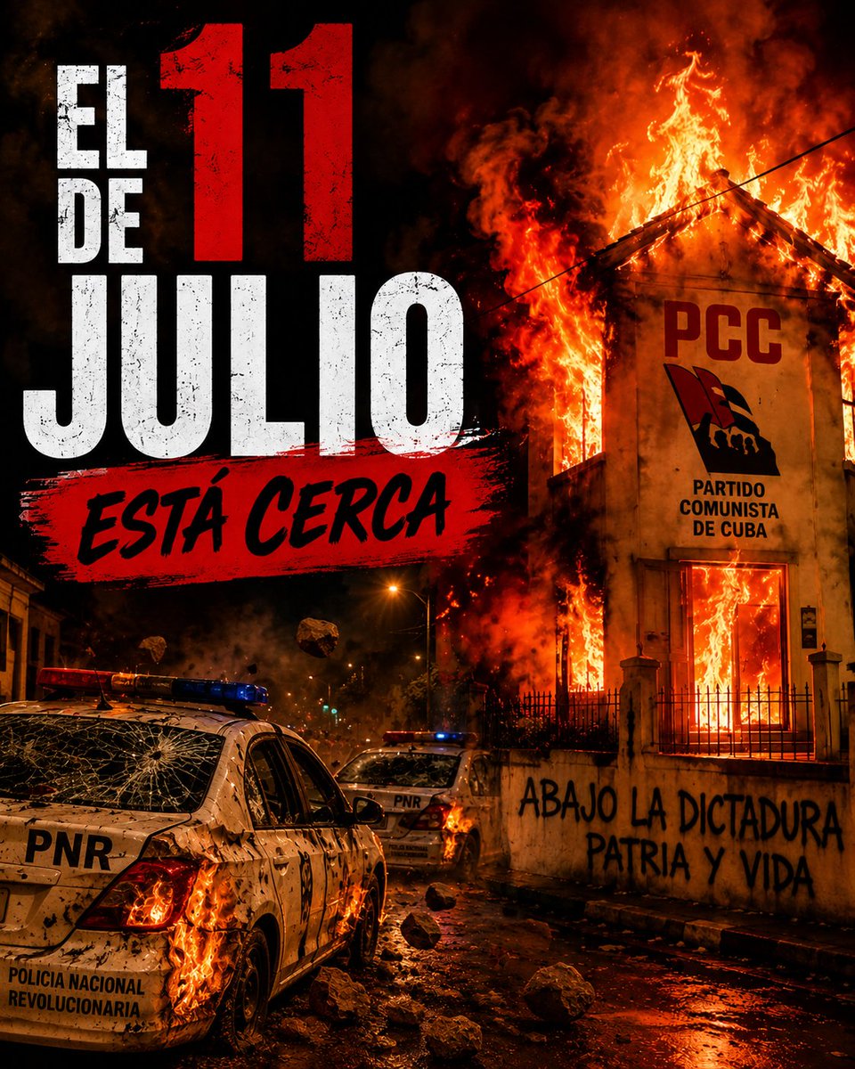 luarCespedes's tweet photo. ‼️🇨🇺🔥🪨 FUEGO CON EL RÉGIMEN!!
QUE NO HAYA PAZ PARA EL CASTRISMO ASESINO!!🔥🔥 https://t.co/Wt7crmWF15