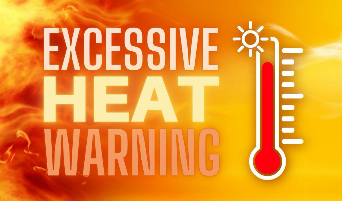 GCFD95's tweet photo. EXTREME HEAT WARNING IN EFFECT UNTIL 10 PM FRIDAY
The National Weather Service has issued an Extreme Heat Warning for our area through 10 PM Friday. Heat index values may reach up to 107°F, with limited relief overnight.
Impacts: Dangerous heat and high humidity will significantly increase the risk of heat-related illnesses.
Precautionary Actions:
Drink plenty of fluids
Stay in air-conditioned environments
Limit time outdoors and avoid direct sunlight
Check on relatives, neighbors, and those at higher risk
Important Reminder: Do not leave children or pets in vehicles under any circumstances. Interior temperatures can become lethal within minutes.
Stay aware and take precautions to protect yourself and others during this period of extreme heat.