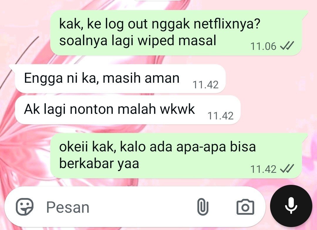maukgacoan's tweet photo. nggak pernah bohong soal apa? soal kualitas. cus lah jajan netflix harian, mingguan, bulanan, bisa all device (hp, laptop, tab, tv), insyaAllah strong dan less problem

#zonauang https://t.co/c6cVCahzEo