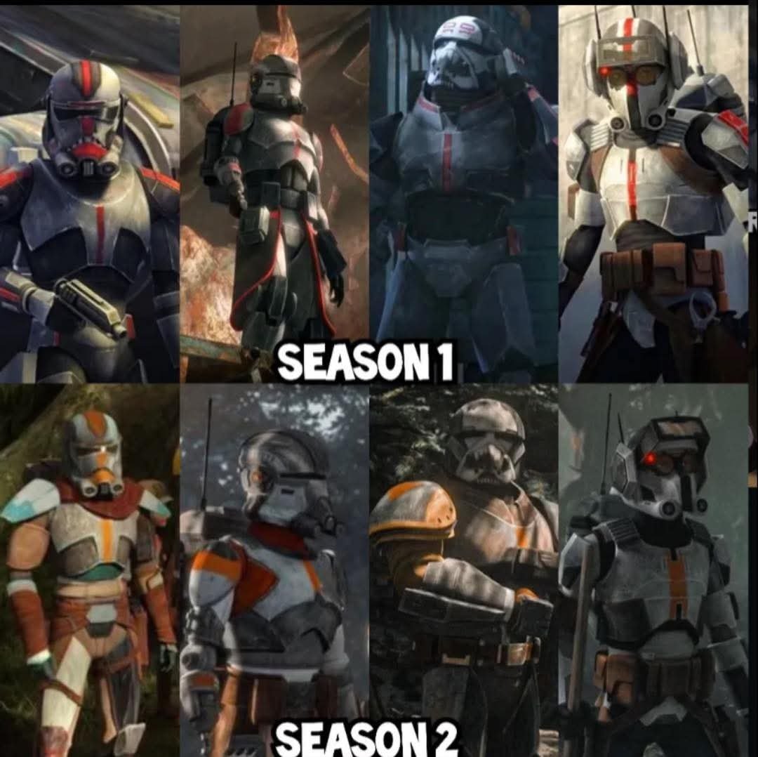 Strayplaytipus's tweet photo. Llámenme raro pero pese a lo iconico que son las armaduras de los personajes en la temporada 1 yo seré más fanático de sus armaduras de la temporada 2 en adelante.

Les dan una mayor individualidad en sus colores o ver el desgaste de las armaduras #TheBadBatch https://t.co/6WJPX80BA4