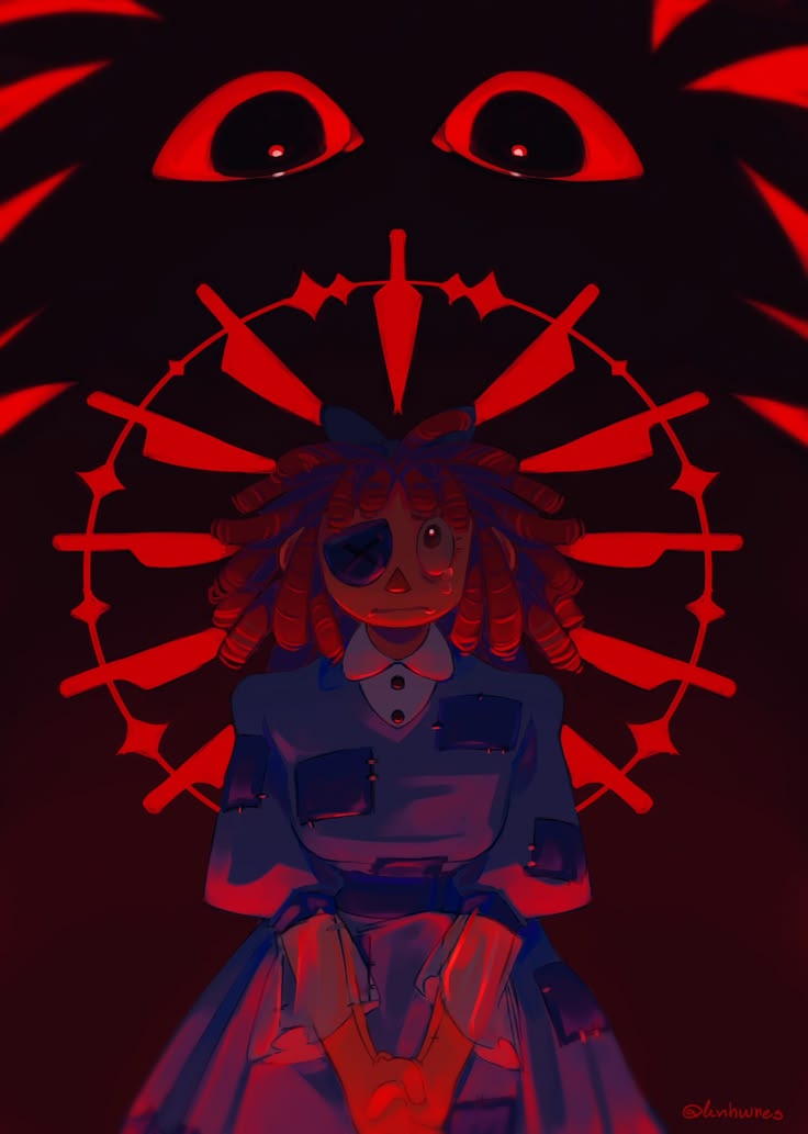 MissRagata's tweet photo. Trying to stay put together when you're completely surrounded by the dark.... 
Artby @linhwres
#Ragatha #TADC #TheAmazingDigitalCircusFanArt https://t.co/9kGlstLiW0