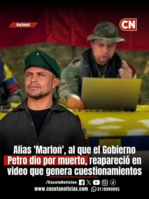 cabas844's tweet photo. Un día antes de la segunda vuelta, dijo el ministro de la recompensa q habían dado de baja a "alias Marlon", lo dijo  para favorecer la elección de cepea, aparentando q éste gobierno comunista era efectivo combatiendo bandoleros. Pagarían la recompensa?  Buscando votos para cepea https://t.co/UinYAG8FFV