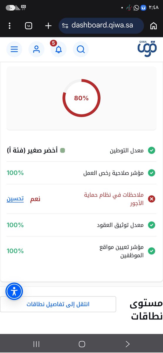 b7d6ah's tweet photo. @QiwaCares حالة المؤسسة 80 % والى الان الاسبوع الثالث مانزل لي اي اعفاء ايش المشكله انا ضقت ياناس ابغى اجدد اروح البلاد https://t.co/Chcg5rmVbn