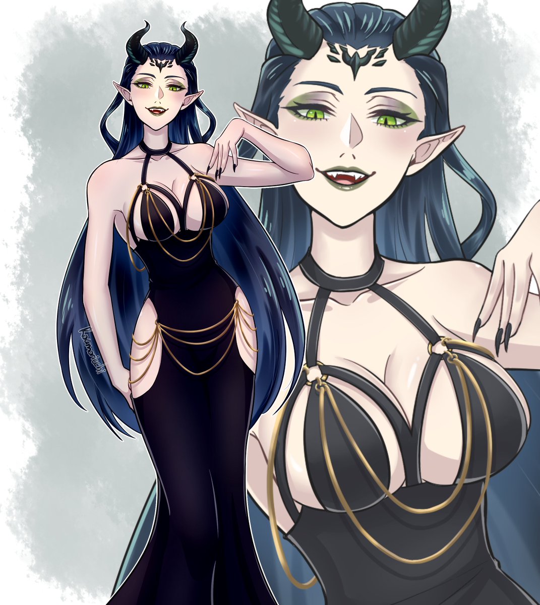 koumoricchi's tweet photo. Maleanor in that one dress 🐉🖤 https://t.co/lFU2NYDVlN