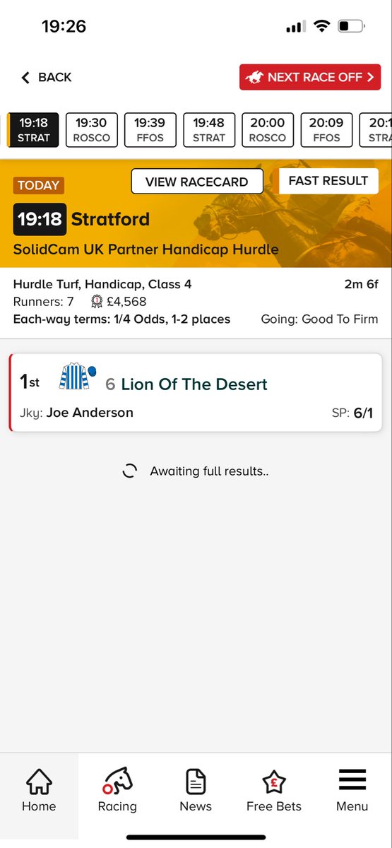 horsesystem's tweet photo. Boom !! 3 units and best odds at 6/1 🤑🤑 that’s more like it https://t.co/fHEgSGkN7b