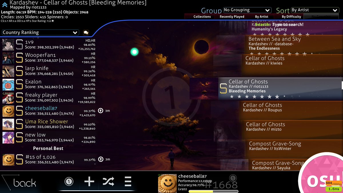 KevinFancyOsu's tweet photo. Cellar fc again 646pp Rank 6 ohio https://t.co/zvsK9kICve