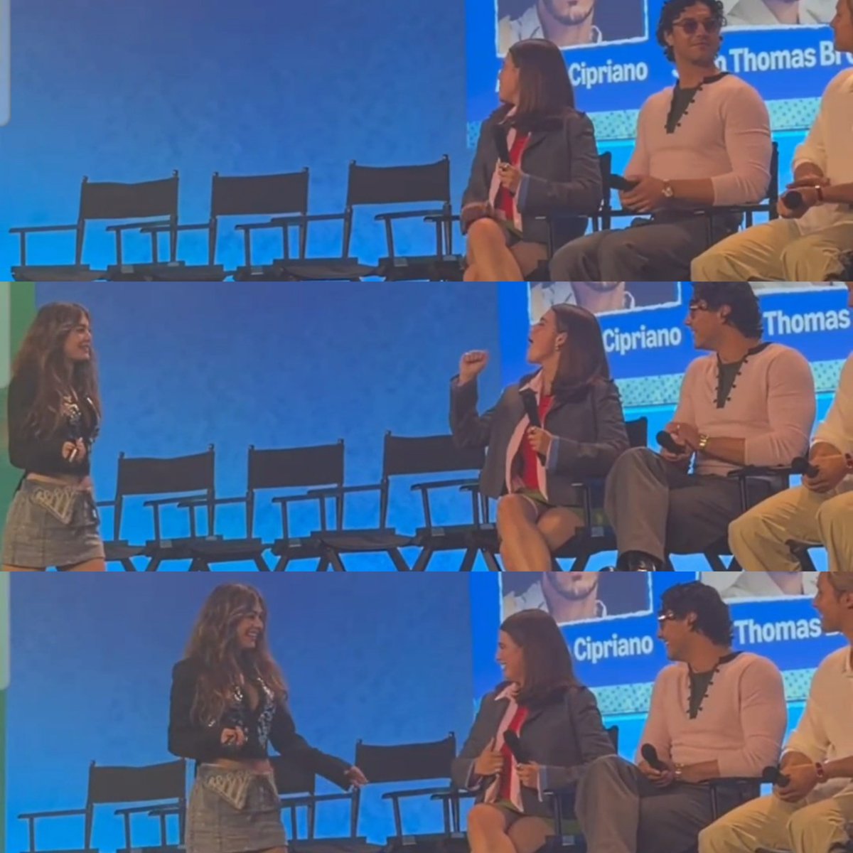 lostinstylees's tweet photo. jalen and stephen applaud ella when she's introduced, then belmont says "Wooo!" and when mika enters they do too, and ella also cheers her on with a smile. ahhh they really are a very close-knit cast who are always there for each other 🫂💖😭 https://t.co/yGbnJ3Yx2J