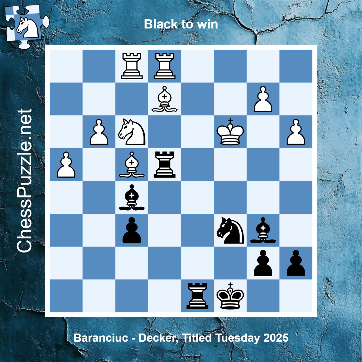 Chesspuzzle_net's tweet photo. Daily #chess puzzle on Titled Tuesday: https://t.co/SXXxUurN9r https://t.co/BPh44Mxcan