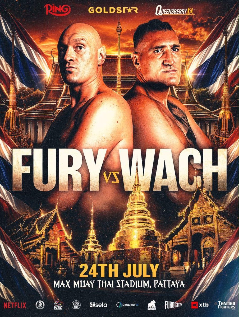 BoxingKingdom14's tweet photo. 🚨 FIGHT ANNOUNCED🚨

🥊 Tyson Fury vs Mariusz Wach 📆 July 24th 📍 Pattaya, Thailand https://t.co/P3UfLLZ9DB