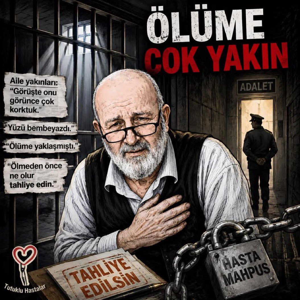 Skut36679377's tweet photo. 📌@ADLITIPKURUMU temel ihtiyaçlarını dahi tek başına karşılayamayan Abdullah Tırpan için ‘cezaevinde kalabilir’ dedi.
#adalet
@adalet_bakanlik 
Tenkil DevamEdiyor https://t.co/1JRsAKONfN