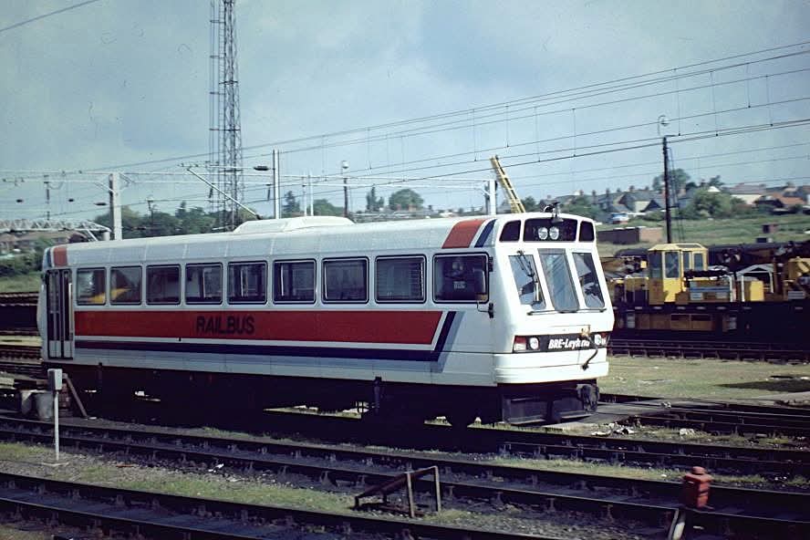RailbusMemories's tweet photo. An unusual visitor to Colchester on 30th June 1985 - one of the Leyland demonstrator railbuses. 

This one had been in Denmark and had just returned to the UK on the Zeebrugge - Harwich train ferry. Photo taken from a passing train early that morning 

© Stephen Cobb. https://t.co/HSQjWiDJbr
