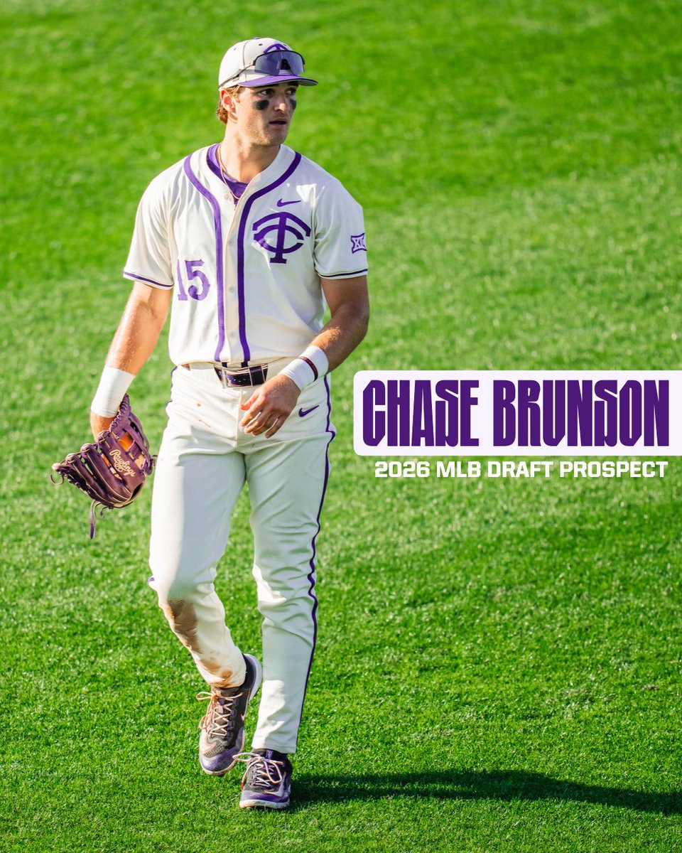 TCU_Baseball's tweet photo. remember the name 🔥👏

📊 Chase Brunson: by the numbers 

#GoFrogs | #FrogballUSA https://t.co/YbUkyXEWUj