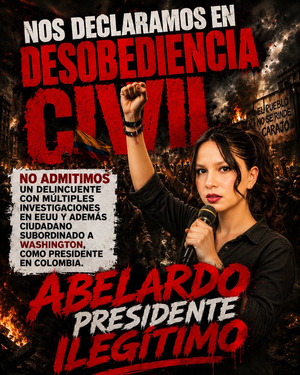Inefable_4444's tweet photo. La desobediencia civil nace cuando la conciencia exige defender la democracia. 
Por todo lo que ha ocurrido, vamos a DESOBEDIENCIA CIVIL. ✊🇨🇴
#DesobedienciaCivil https://t.co/V1Rx3IvRoD