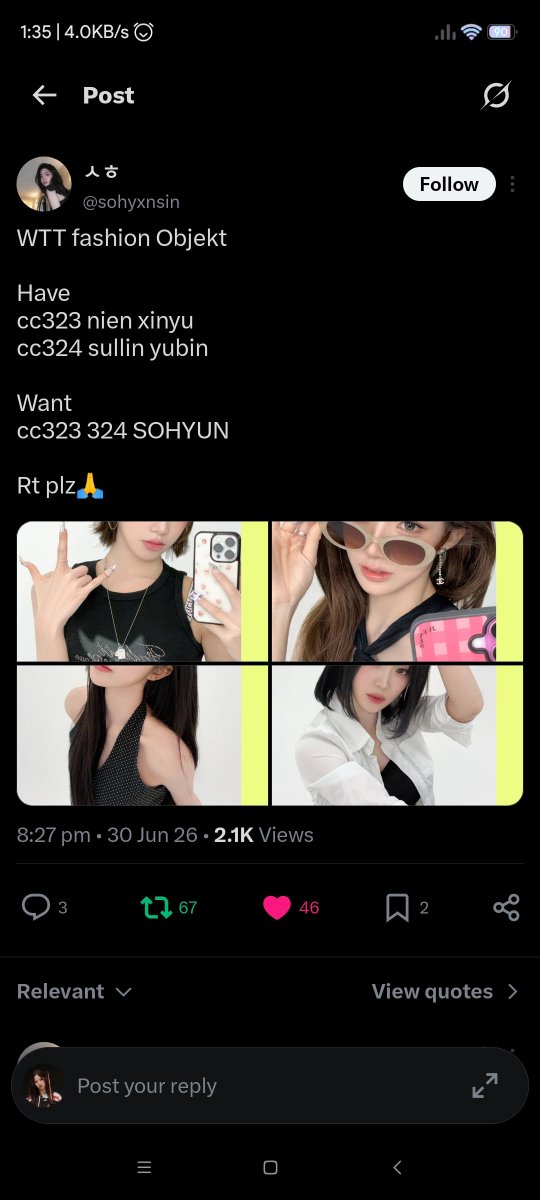 arafendi28's tweet photo. @sohyxnsin Id arafendi https://t.co/KNCtxUGtTp