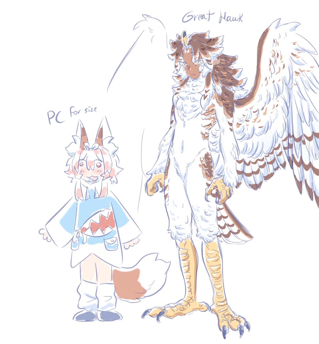 nippynippleton's tweet photo. my GH design full body ref for anyon tjat wants to drw him 💕 plus GH wearing falconry hood with googly eyes https://t.co/nudxrhGjzE