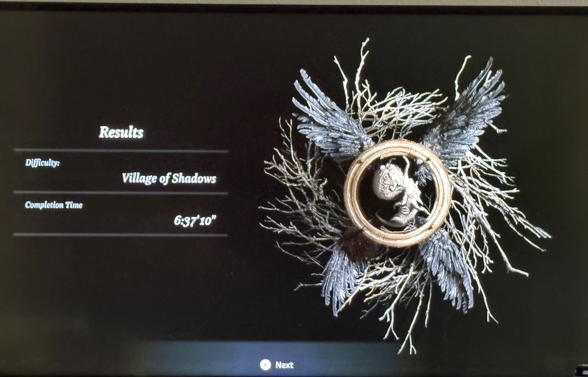somethingfuny73's tweet photo. I beat village of shadows on re8 https://t.co/B7VNbKsdm4