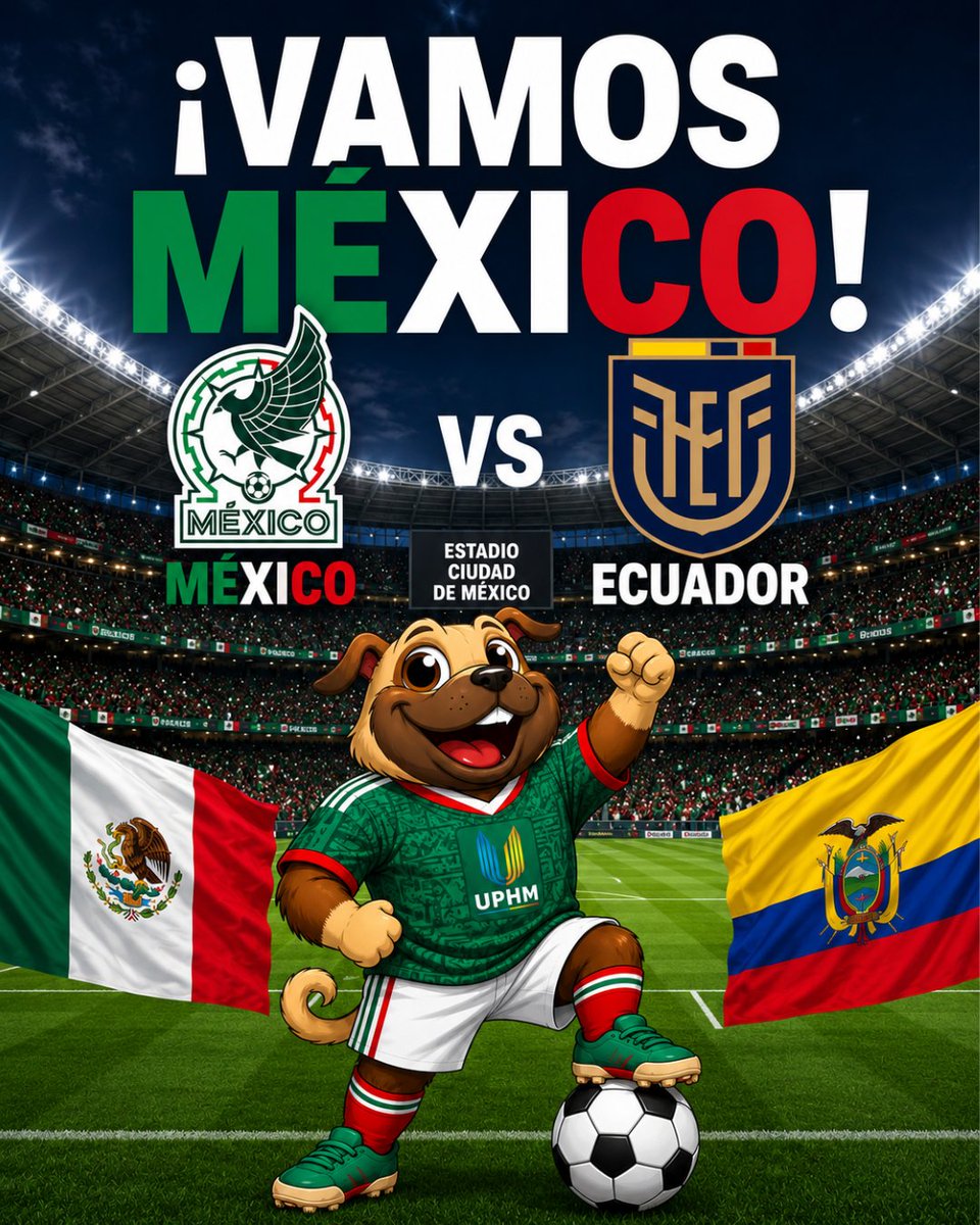 Uphmdifusion's tweet photo. 🇲🇽 ¡Vamos México! 💚🤍❤️
Hoy alentamos con orgullo a nuestra Selección. ¡Con todo ante Ecuador! ⚽🔥

#SíSePuedeMéxico #MéxicoVsEcuador #VamosMéxico https://t.co/qYGXaPWpoM