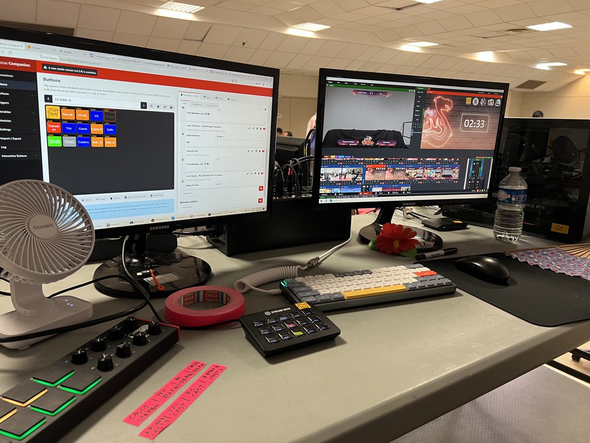 shiftleftprod's tweet photo. 🦩🔥Weekend chargé pour le FGX : 2 streams en 2 jours ! En + des autres streams du légendaire tournoi montpellierain a 192 joueur.euses, nous avons produit les side-events du samedi a la MJC, et le stream secondaire du dimanche !
L'ambiance était au rendez-vous sur les 2 jours✌️ https://t.co/ce2dAg5m63