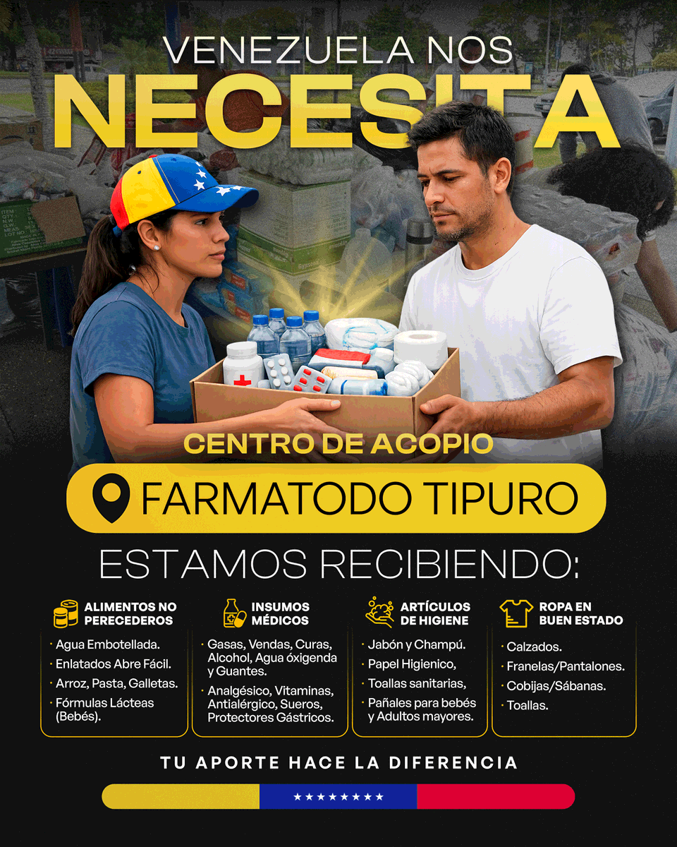 xaavgar's tweet photo. MATURÍN - Edo. Monagas. 
Aquí 03 centros de Acopio para donar insumos necesarios para los afectados de los terremotos de Vargas. https://t.co/JlIykkEe5b