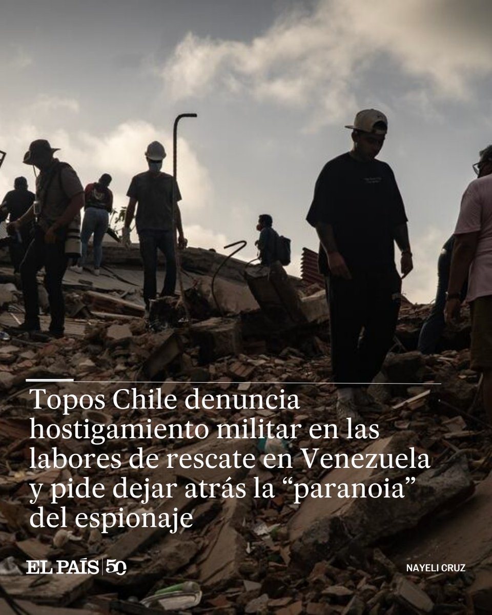 ElPaisAmericaCo's tweet photo. El jefe del grupo de rescatistas Topos Chile, Francisco Lermanda, ha denunciado que sus equipos desplegados en La Guaira han sido hostigados por militares venezolanos durante las labores de búsqueda en la zona cero

🔗 https://t.co/Lj4qKMg7t2 https://t.co/thY1qpttW7