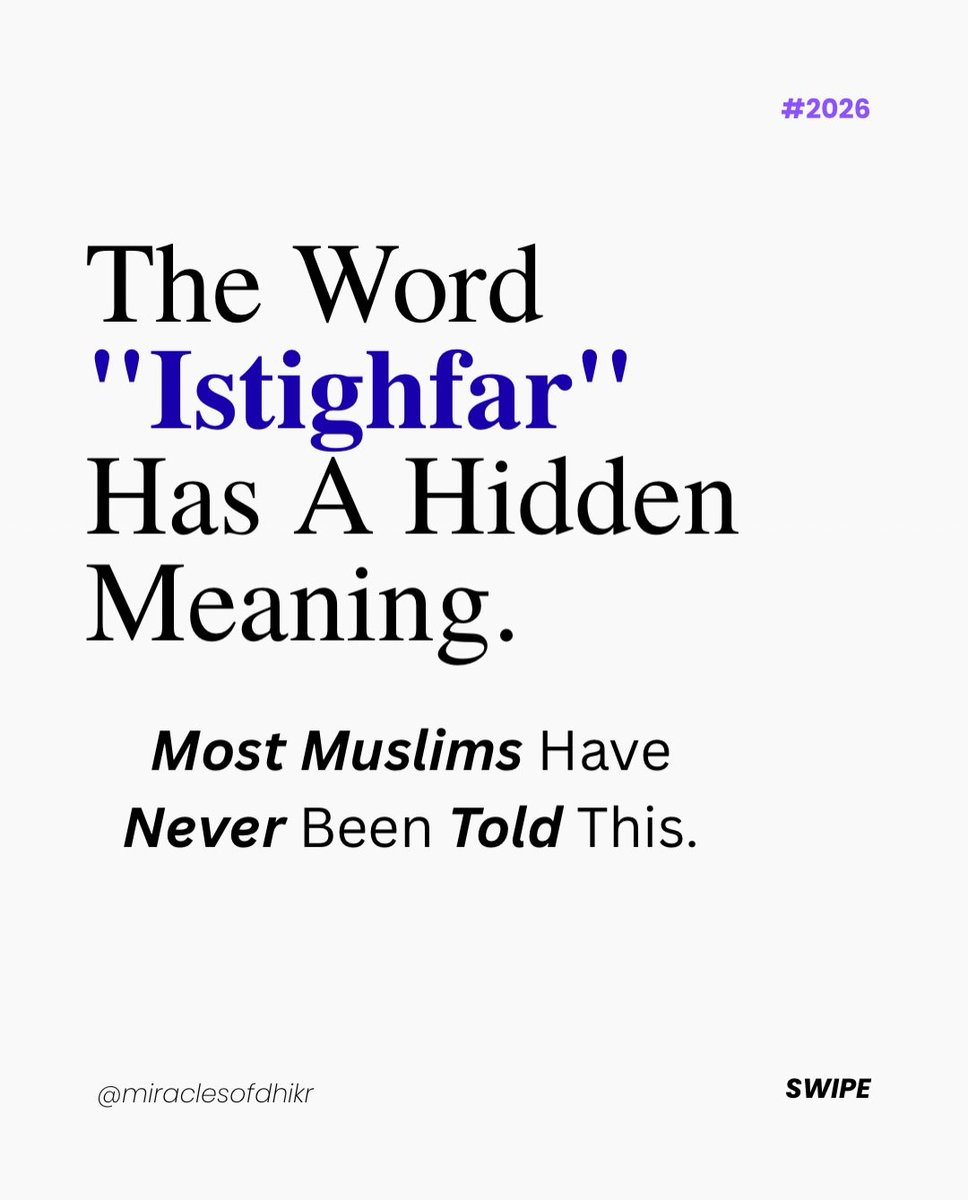salahudeen33's tweet photo. The word "Istighfar" has a hidden meaning
Most Muslims have never been told 

THREAD https://t.co/duHKtL4ykZ