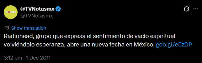 TheToriParadox's tweet photo. Solo porque lo puse yo, en un arranque de ociosidad, cuando trabajaba en ese lugar tan horrendo. https://t.co/DxMzJEdsYy
